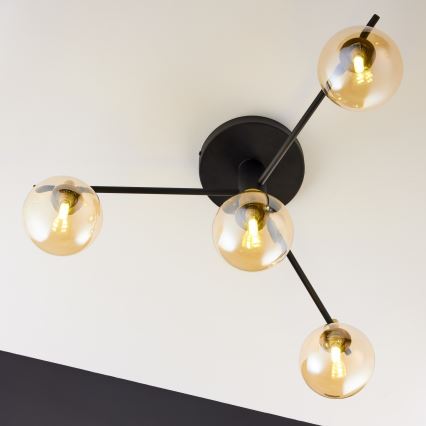 Jupiter 2031 - Πλαφονιέρα οροφής FIGARO 4xG9/10W/230V μαύρο/χρυσαφί/μπεζ