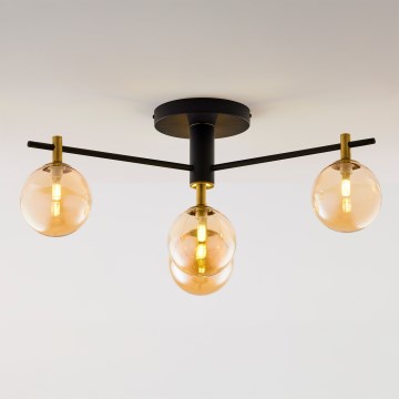 Jupiter 2031 - Πλαφονιέρα οροφής FIGARO 4xG9/10W/230V μαύρο/χρυσαφί/μπεζ