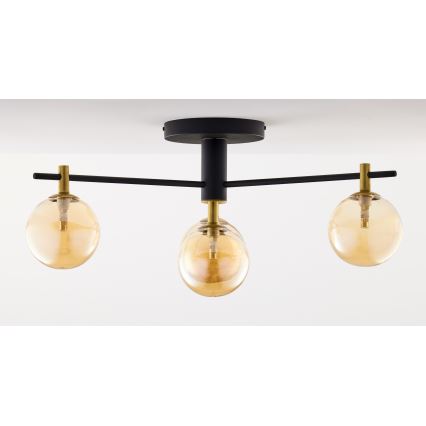 Jupiter 2031 - Πλαφονιέρα οροφής FIGARO 4xG9/10W/230V μαύρο/χρυσαφί/μπεζ