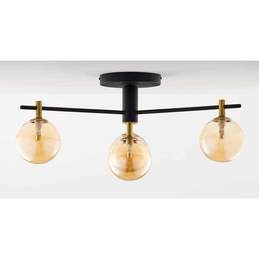 Jupiter 2031 - Πλαφονιέρα οροφής FIGARO 4xG9/10W/230V μαύρο/χρυσαφί/μπεζ