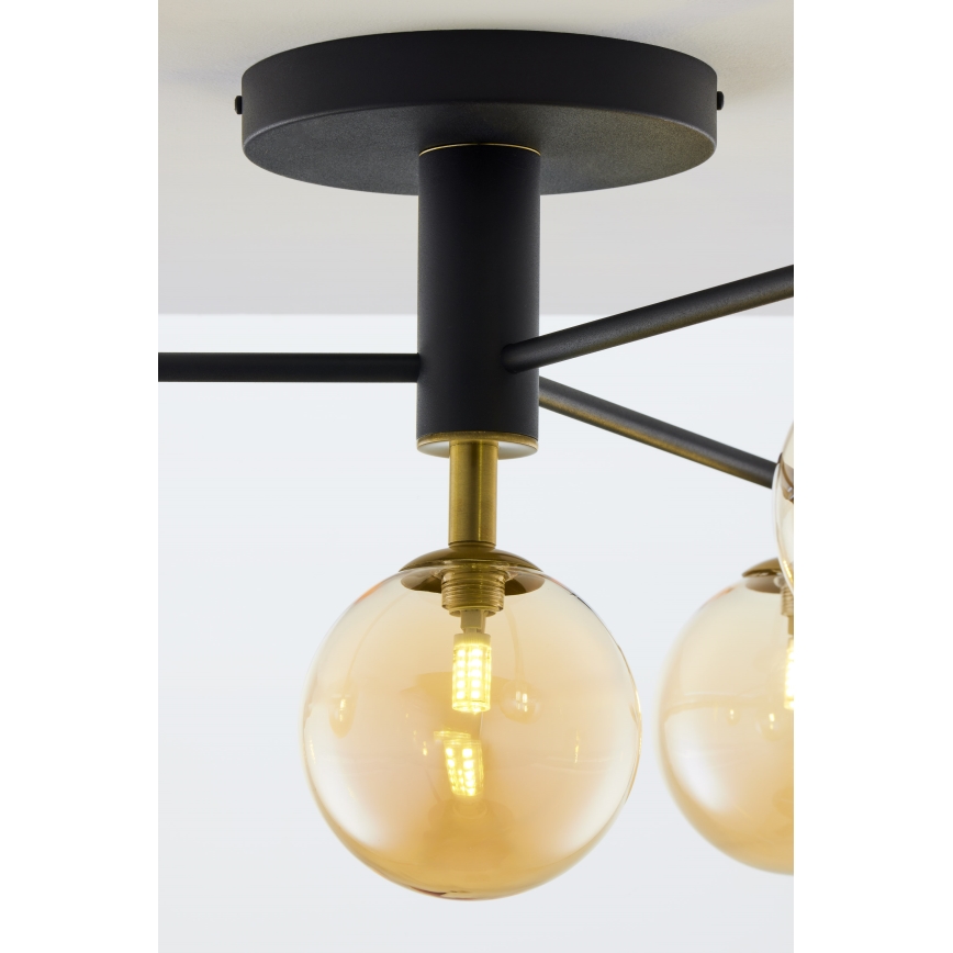 Jupiter 2031 - Πλαφονιέρα οροφής FIGARO 4xG9/10W/230V μαύρο/χρυσαφί/μπεζ