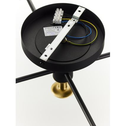 Jupiter 2032 - Πλαφονιέρα οροφής FIGARO 5xG9/10W/230V μαύρο/χρυσαφί/μπεζ