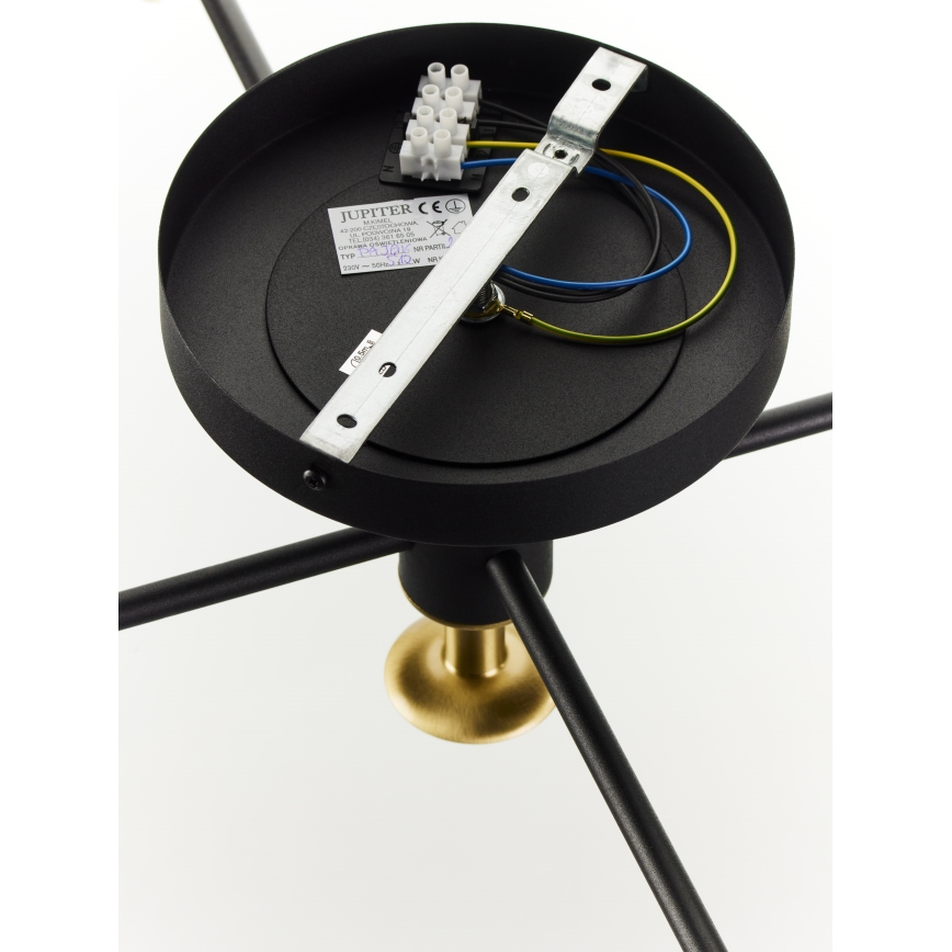 Jupiter 2032 - Πλαφονιέρα οροφής FIGARO 5xG9/10W/230V μαύρο/χρυσαφί/μπεζ