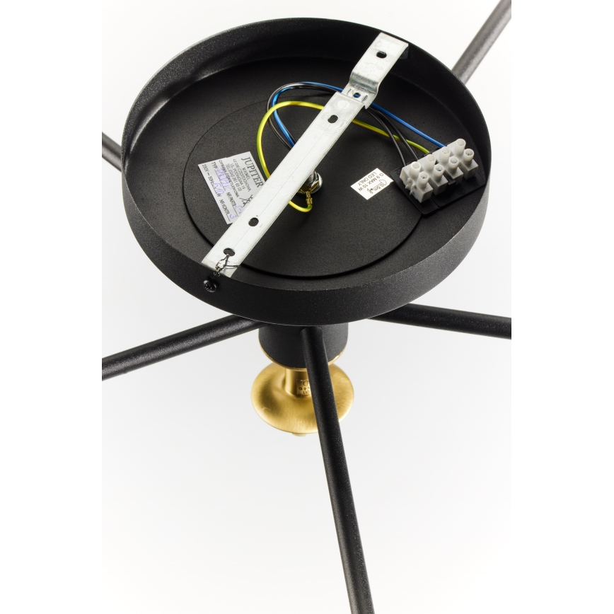 Jupiter 2033 - Πλαφονιέρα οροφής FIGARO 6xG9/10W/230V μαύρο/χρυσαφί/μπεζ