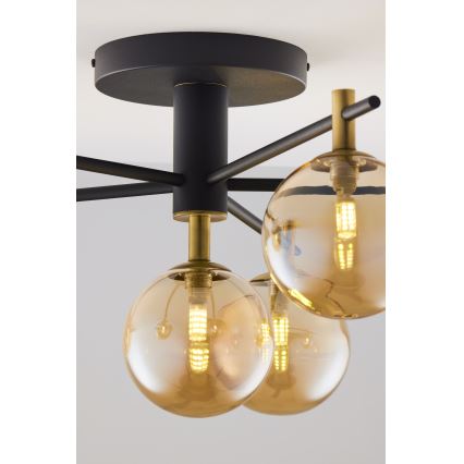 Jupiter 2033 - Πλαφονιέρα οροφής FIGARO 6xG9/10W/230V μαύρο/χρυσαφί/μπεζ