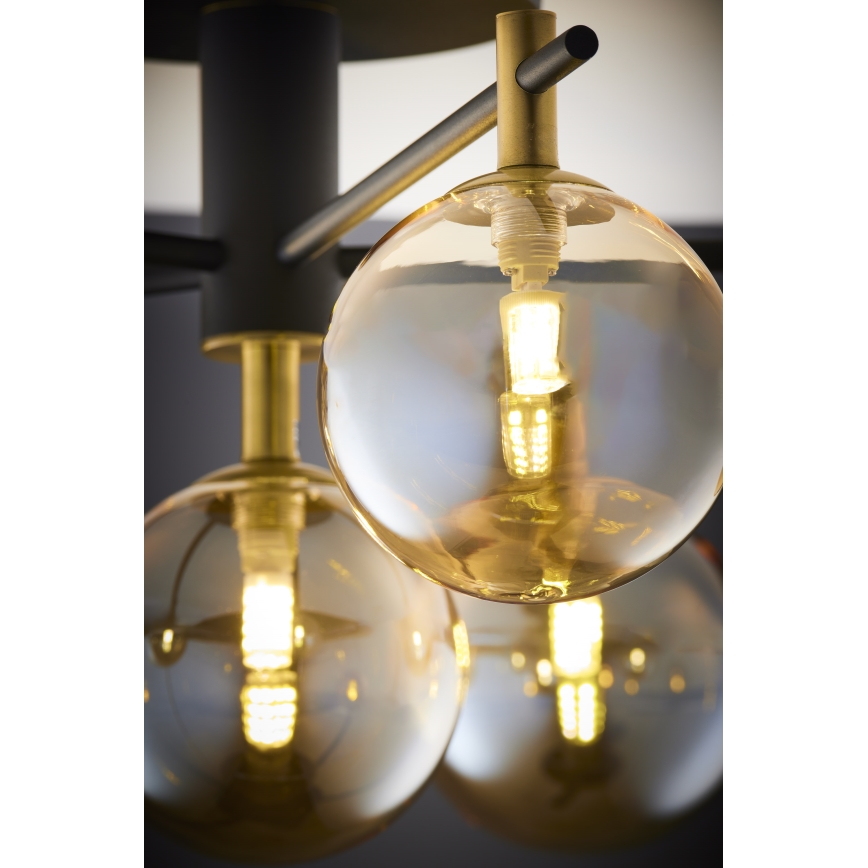 Jupiter 2033 - Πλαφονιέρα οροφής FIGARO 6xG9/10W/230V μαύρο/χρυσαφί/μπεζ