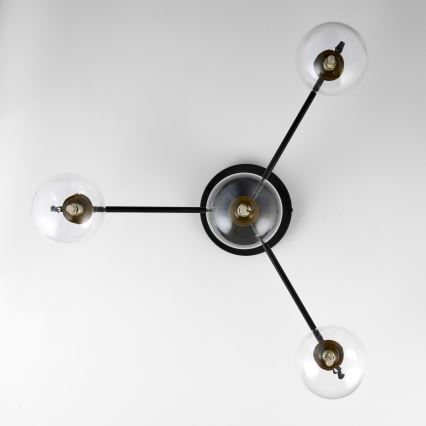 Jupiter 2034 - Πλαφονιέρα οροφής FIGARO 4xG9/10W/230V μαύρο/χρυσαφί/μπεζ/διαφανής