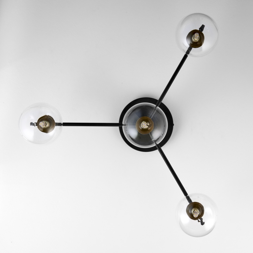 Jupiter 2034 - Πλαφονιέρα οροφής FIGARO 4xG9/10W/230V μαύρο/χρυσαφί/μπεζ/διαφανής