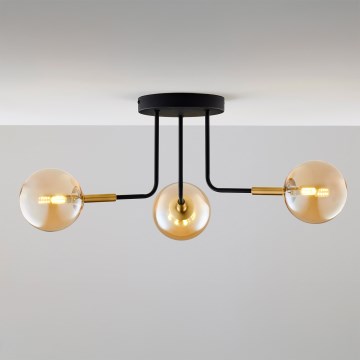 Jupiter 2037 - Κρεμαστό φωτιστικό BURANO 3xG9/10W/230V μαύρο/χρυσαφί/μπεζ