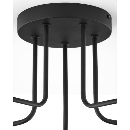 Jupiter 2040 - Κρεμαστό φωτιστικό BURANO 5xG9/10W/230V μαύρο/χρυσαφί/διαφανής