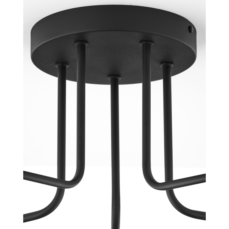 Jupiter 2040 - Κρεμαστό φωτιστικό BURANO 5xG9/10W/230V μαύρο/χρυσαφί/διαφανής