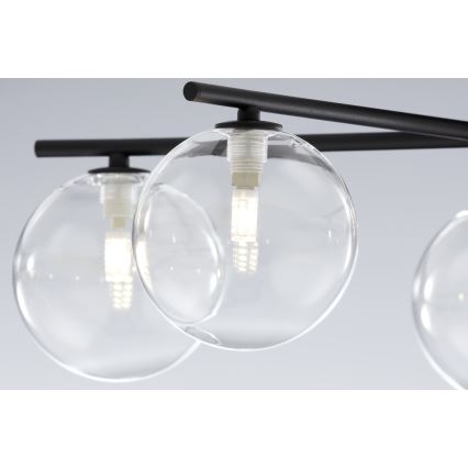 Jupiter 2046 - Πλαφονιέρα οροφής PRATO 5xG9/10W/230V μαύρο/διαφανής