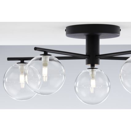 Jupiter 2046 - Πλαφονιέρα οροφής PRATO 5xG9/10W/230V μαύρο/διαφανής