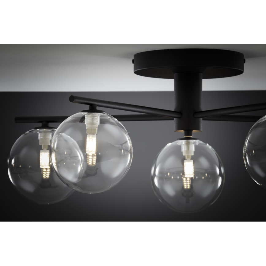 Jupiter 2046 - Πλαφονιέρα οροφής PRATO 5xG9/10W/230V μαύρο/διαφανής