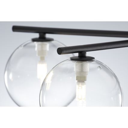 Jupiter 2046 - Πλαφονιέρα οροφής PRATO 5xG9/10W/230V μαύρο/διαφανής