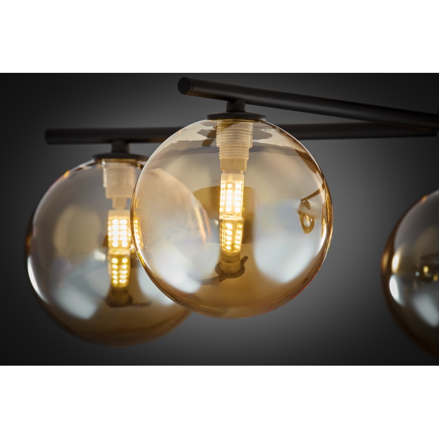 Jupiter 2047 - Πλαφονιέρα οροφής PRATO 5xG9/10W/230V μαύρο/μπεζ