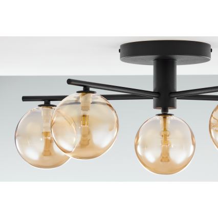 Jupiter 2047 - Πλαφονιέρα οροφής PRATO 5xG9/10W/230V μαύρο/μπεζ