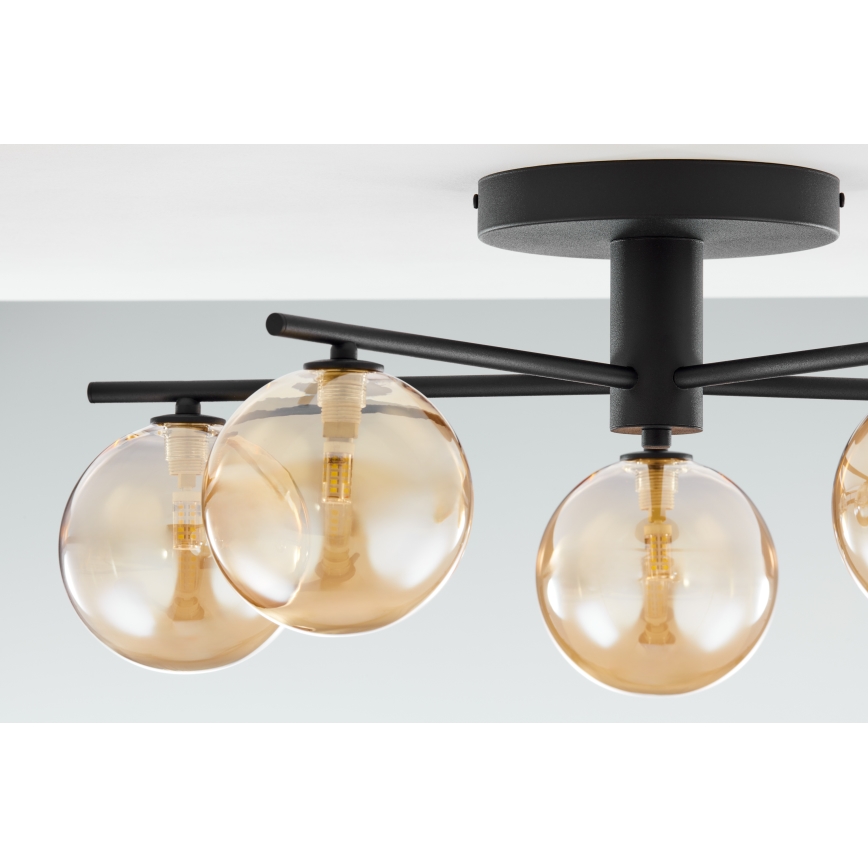 Jupiter 2047 - Πλαφονιέρα οροφής PRATO 5xG9/10W/230V μαύρο/μπεζ