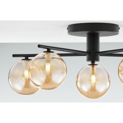 Jupiter 2047 - Πλαφονιέρα οροφής PRATO 5xG9/10W/230V μαύρο/μπεζ