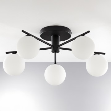 Jupiter 2049 - Επιφανειακό φωτιστικό οροφής PRATO 5xG9/14W/230V μαύρο/λευκό