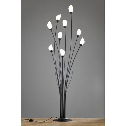 Jupiter 2058 - Επιδαπέδιο φωτιστικό GLORIOSA 9xG9/14W/230V μαύρο