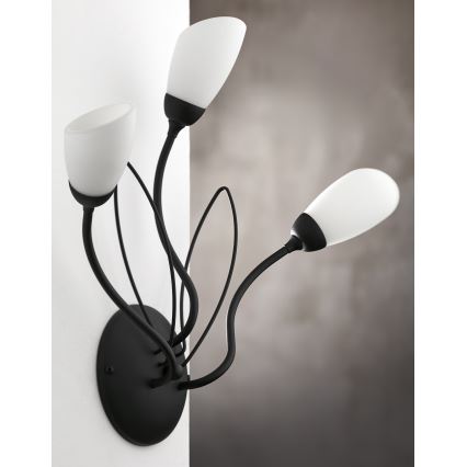 Jupiter 2059 - Επιτοίχιο φωτιστικό GLORIOSA 3xG9/14W/230V μαύρο