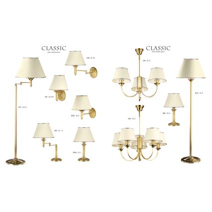 Jupiter 206-CL L L - Επιτραπέζια λάμπα CLASSIC 1xE27/60W/230V