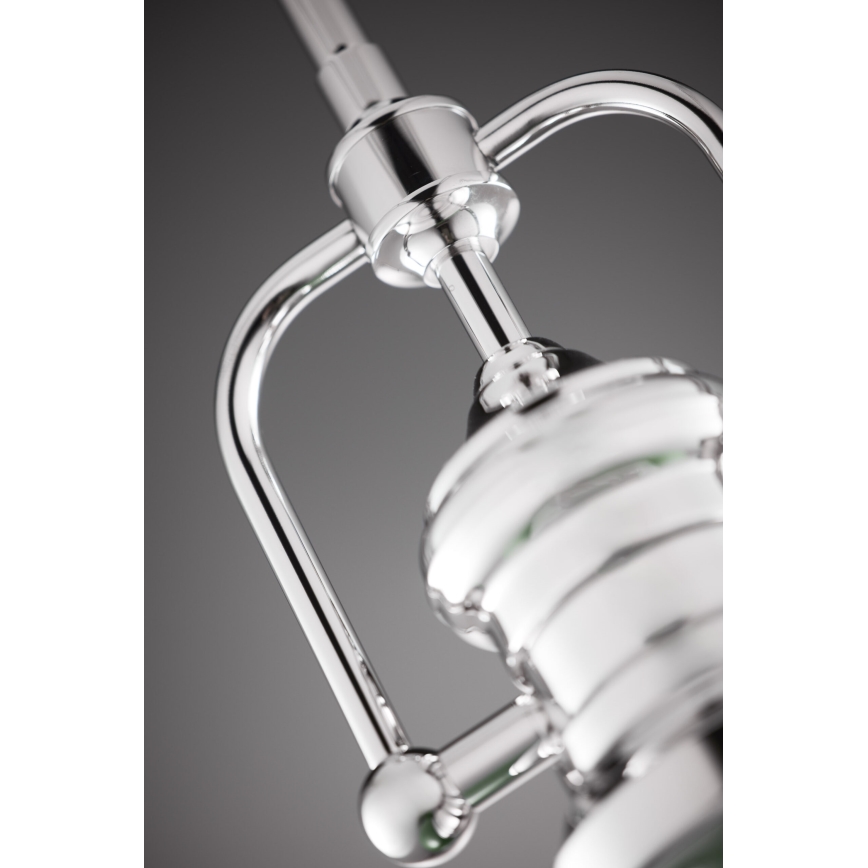 Jupiter 2071 - Κρεμαστό φωτιστικό σε ράβδο PLATINO 1xE27/15W/230V πράσινο/γυαλιστερό χρώμιο