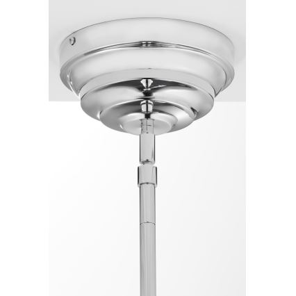 Jupiter 2072 - Φωτιστικό οροφής PLATINO με ράβδο, 3xE27/15W/230V, πράσινο/γυαλιστερό χρώμιο