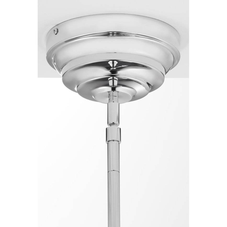 Jupiter 2072 - Φωτιστικό οροφής PLATINO με ράβδο, 3xE27/15W/230V, πράσινο/γυαλιστερό χρώμιο