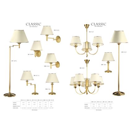 Jupiter 207A - CL P - Επιδαπέδια λάμπα CLASSIC 1xE27/60W/230V