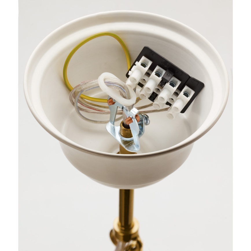 Jupiter 2084 - πολυέλαιος με αλυσίδα SAMBA 5xE27/15W/230V λευκό/χρυσό