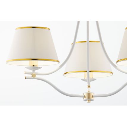 Jupiter 2085 - Κρεμαστό φωτιστικό σε αλυσίδα SAMBA 3xE27/15W/230V λευκό/χρυσό