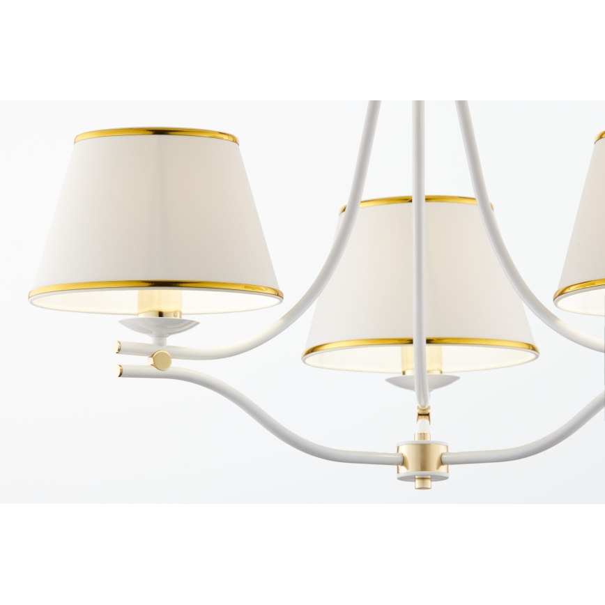 Jupiter 2085 - Κρεμαστό φωτιστικό σε αλυσίδα SAMBA 3xE27/15W/230V λευκό/χρυσό