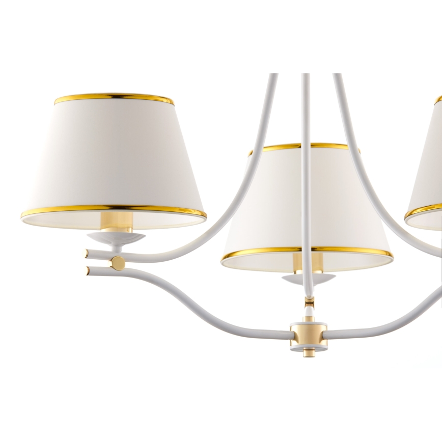 Jupiter 2085 - Κρεμαστό φωτιστικό σε αλυσίδα SAMBA 3xE27/15W/230V λευκό/χρυσό