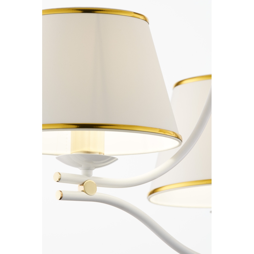Jupiter 2085 - Κρεμαστό φωτιστικό σε αλυσίδα SAMBA 3xE27/15W/230V λευκό/χρυσό
