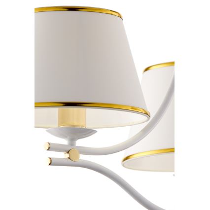 Jupiter 2085 - Κρεμαστό φωτιστικό σε αλυσίδα SAMBA 3xE27/15W/230V λευκό/χρυσό
