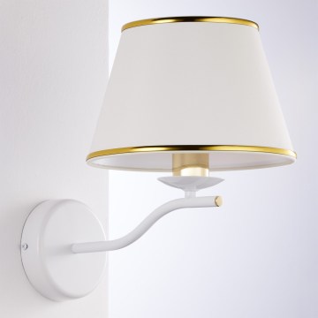 Jupiter 2086 - Επιτοίχιο φωτιστικό SAMBA 1xE27/15W/230V λευκό/χρυσό