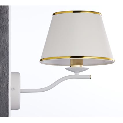 Jupiter 2086 - Επιτοίχιο φωτιστικό SAMBA 1xE27/15W/230V λευκό/χρυσό