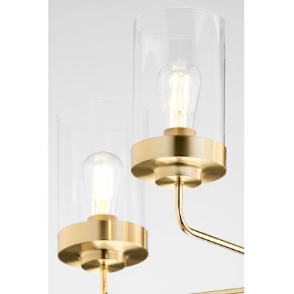 Jupiter 2087 - Πολυέλαιος με ράβδο RAMIREZ 3xE27/15W/230V χρυσό/μαύρο