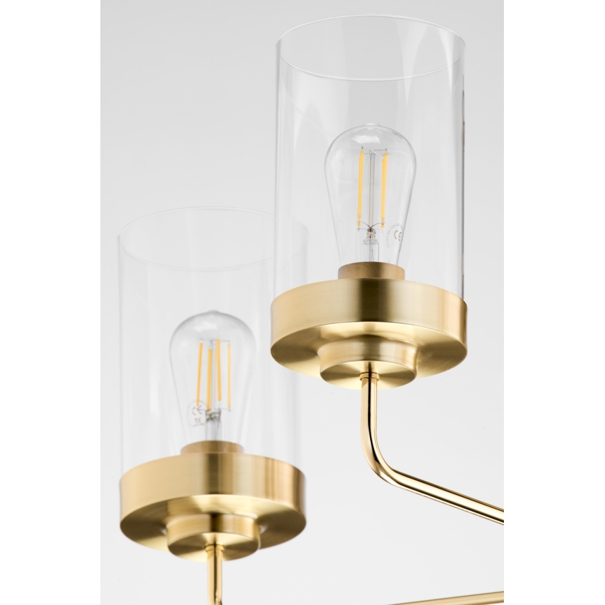 Jupiter 2087 - Πολυέλαιος με ράβδο RAMIREZ 3xE27/15W/230V χρυσό/μαύρο