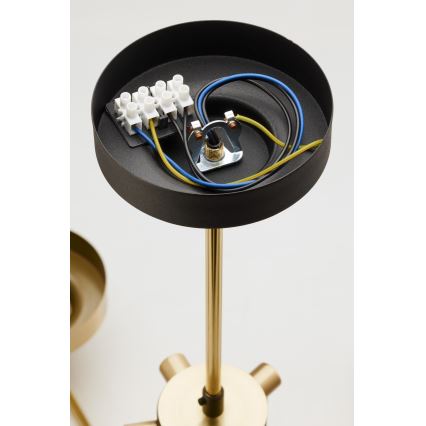 Jupiter 2087 - Πολυέλαιος με ράβδο RAMIREZ 3xE27/15W/230V χρυσό/μαύρο