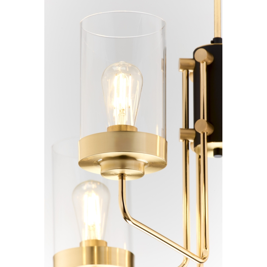 Jupiter 2089 - Πολύφωτο σε ράβδο RAMIREZ 6xE27/15W/230V χρυσό/μαύρο