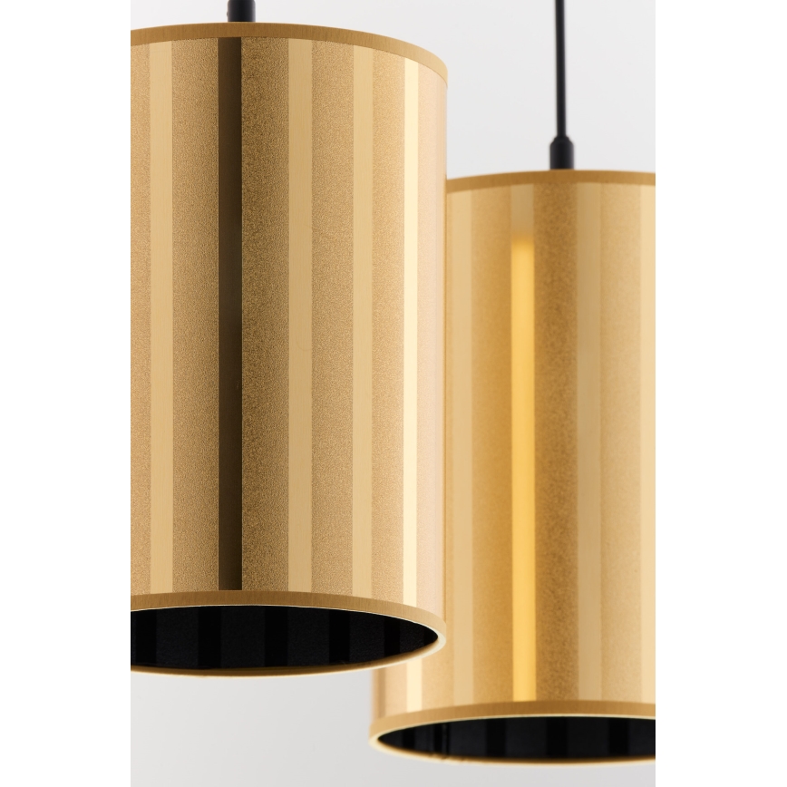 Jupiter 2091 - Κρεμαστό φωτιστικό με καλώδιο CORTINA 2xE27/15W/230V χρυσό/μαύρο