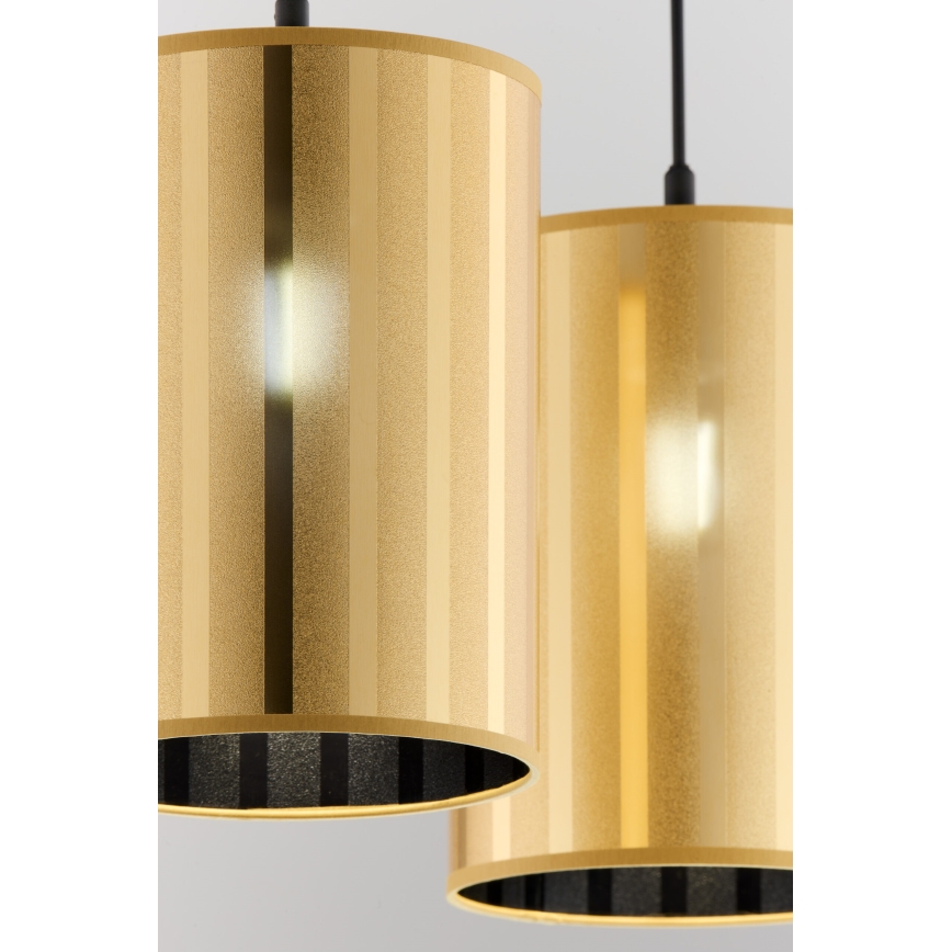 Jupiter 2091 - Κρεμαστό φωτιστικό με καλώδιο CORTINA 2xE27/15W/230V χρυσό/μαύρο