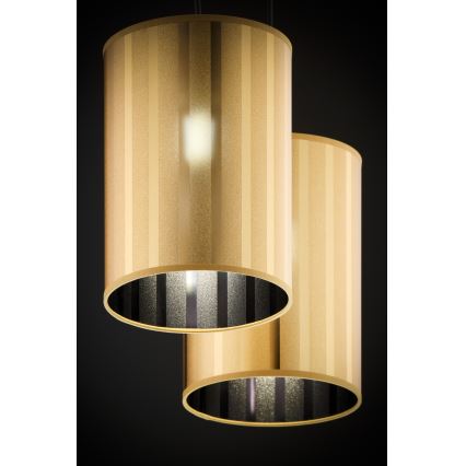 Jupiter 2091 - Κρεμαστό φωτιστικό με καλώδιο CORTINA 2xE27/15W/230V χρυσό/μαύρο