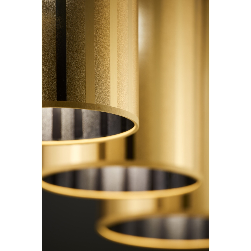 Jupiter 2092 - Κρεμαστό φωτιστικό με καλώδιο CORTINA 3xE27/15W/230V χρυσό/μαύρο