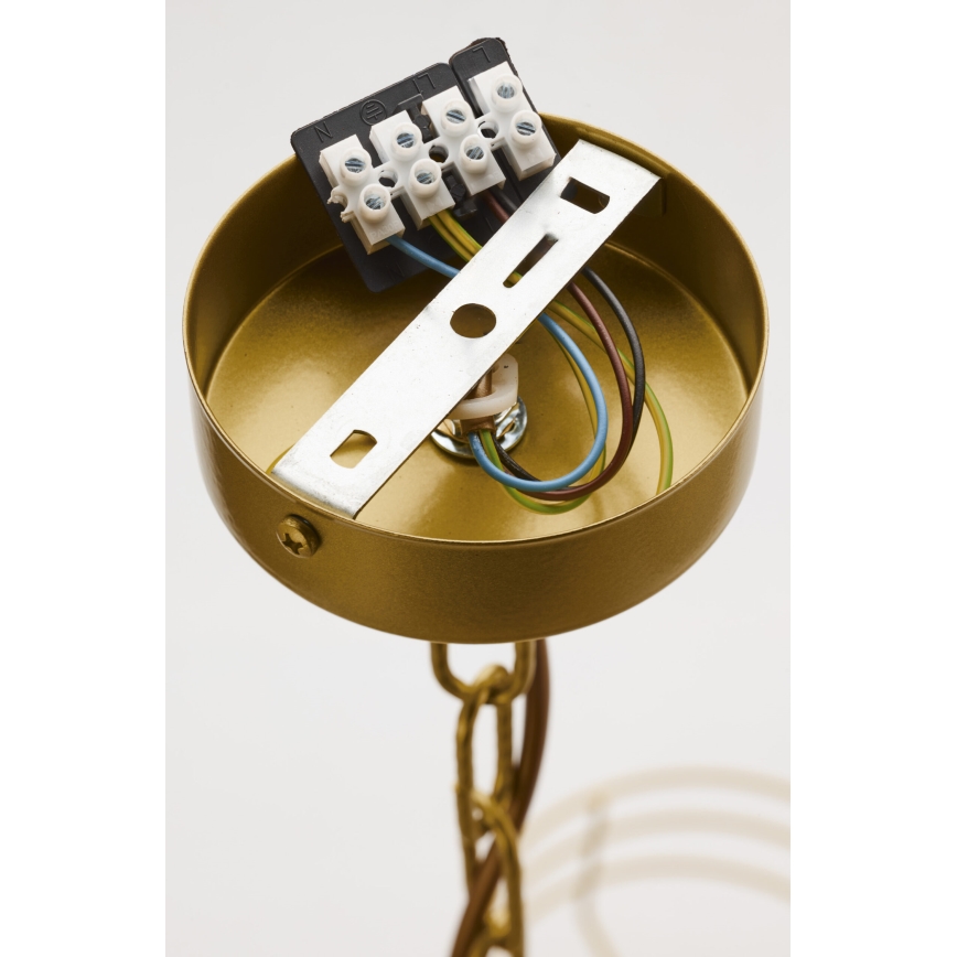 Jupiter 2094 - Πολυέλαιος με αλυσίδα ARTHUR 5xE27/15W/230V μπλε/χρυσό