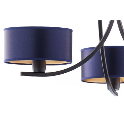 Jupiter 2099 - Πολυέλαιος με αλυσίδα ARTHUR, 3xE27/15W/230V, μπλε/μαύρο