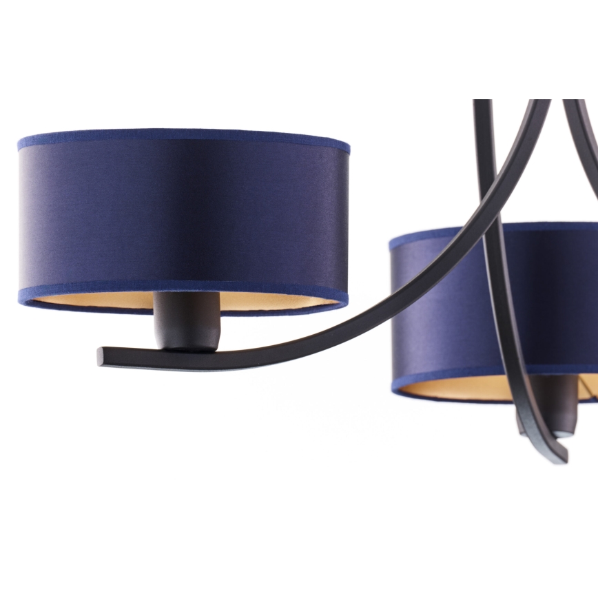 Jupiter 2099 - Πολυέλαιος με αλυσίδα ARTHUR, 3xE27/15W/230V, μπλε/μαύρο